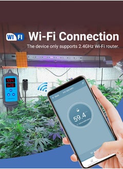 INKBIRD INKBIRD Digital WiFi Humidity Controller IHC-200-WIFI Dual Outlet Pre-Wired Humidistat Support Humidifier Dehumidifier Fan  - Image 3