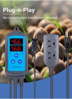 INKBIRD INKBIRD Digital WiFi Humidity Controller IHC-200-WIFI Dual Outlet Pre-Wired Humidistat Support Humidifier Dehumidifier Fan  - Image 5