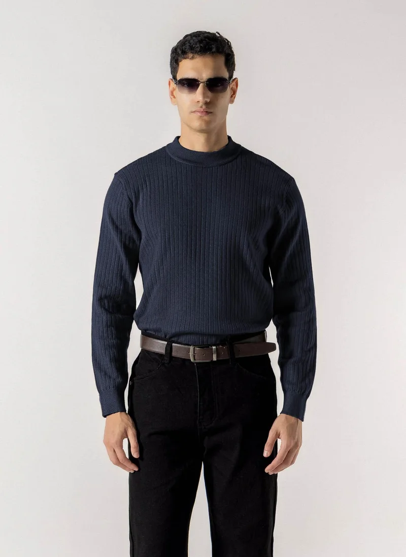 Shapes RIBBED MOCK NECK SWEATER