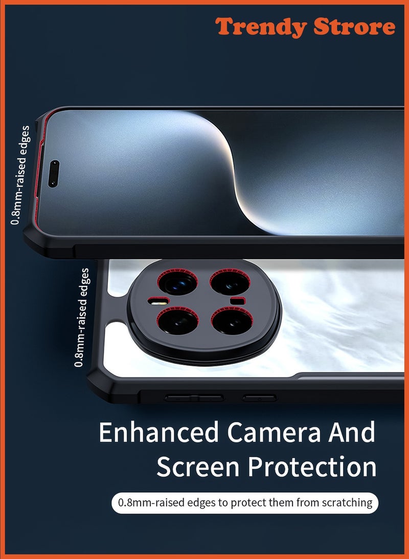 For Honor Magic 7 Pro Case, Rotatable Magnetic Ring Stand, Transparent Anti-Yellowing Mobile Cover, Shockproof Protection Back Cover - Image 5