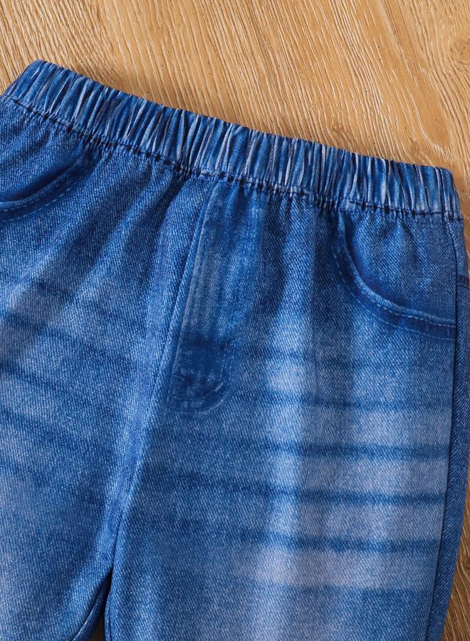 Take Two Girls Butterfly Print Top and Flare Pants Set - Image 5