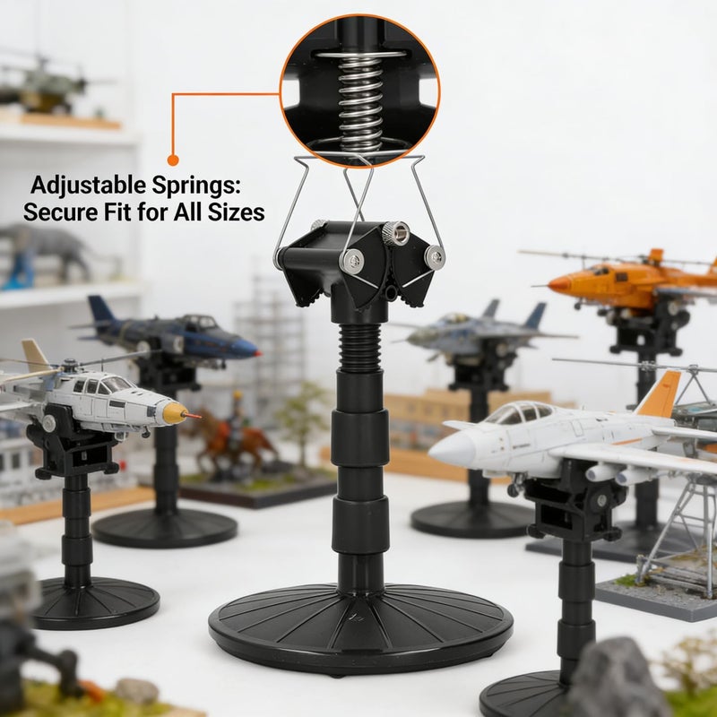 ZJchao Adjustable Rotating Paint Rack for Model Painting - Turntable Stand with 360 Degree Rotation, Adjustable Height, ABS Material, Spraying & Elevating - Image 4