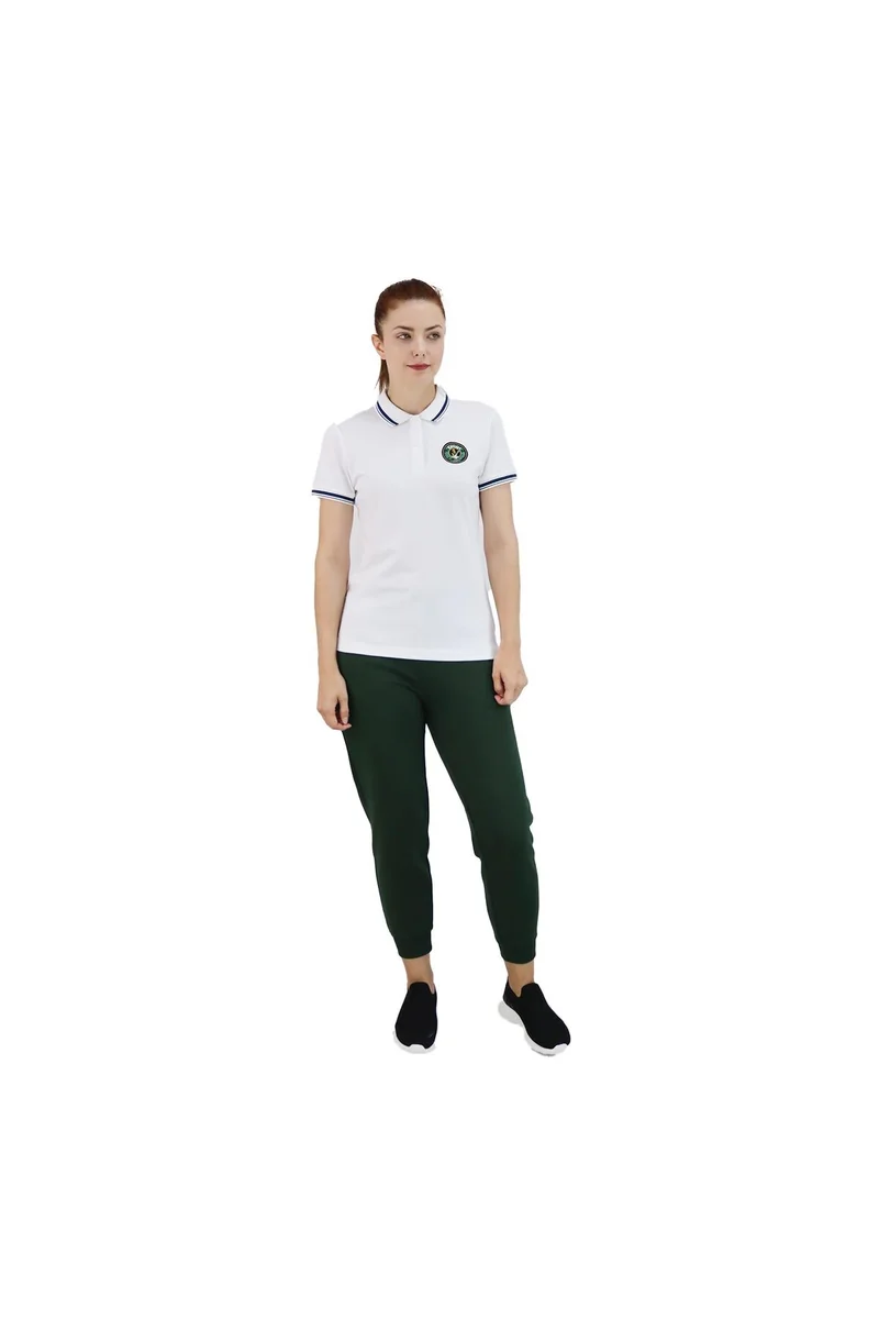 GIORDANO Women's White Embroidered Polo Shirt