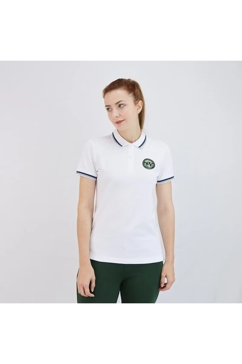 GIORDANO Women's White Embroidered Polo Shirt