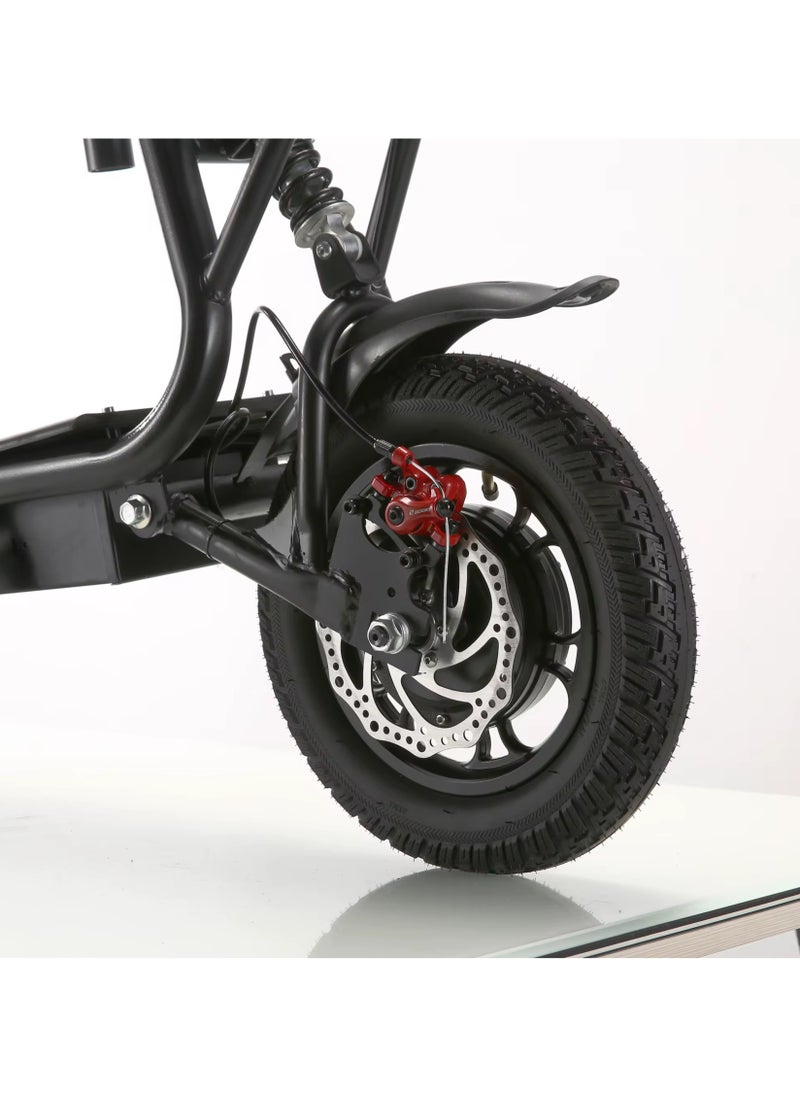 Niyazi - Electric Scooter with Extra Seat and Storage Box | Electric Scooter for Adults | Electric Scooter with Two Seats | Foldable Electric Scooter | 48V Voltage | 500W Motor | Front and Rear Lights | Shock Absorption Suspension | Storage Box | Extra Seat for Passenger | Weight Capacity 120 KG | 12-Inch Tires - Image 1