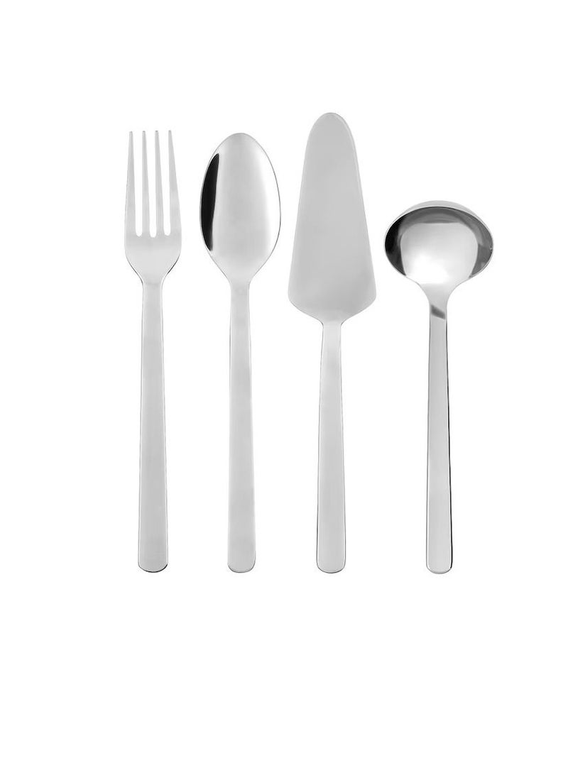 4-piece serving set, stainless steel  - Image 1