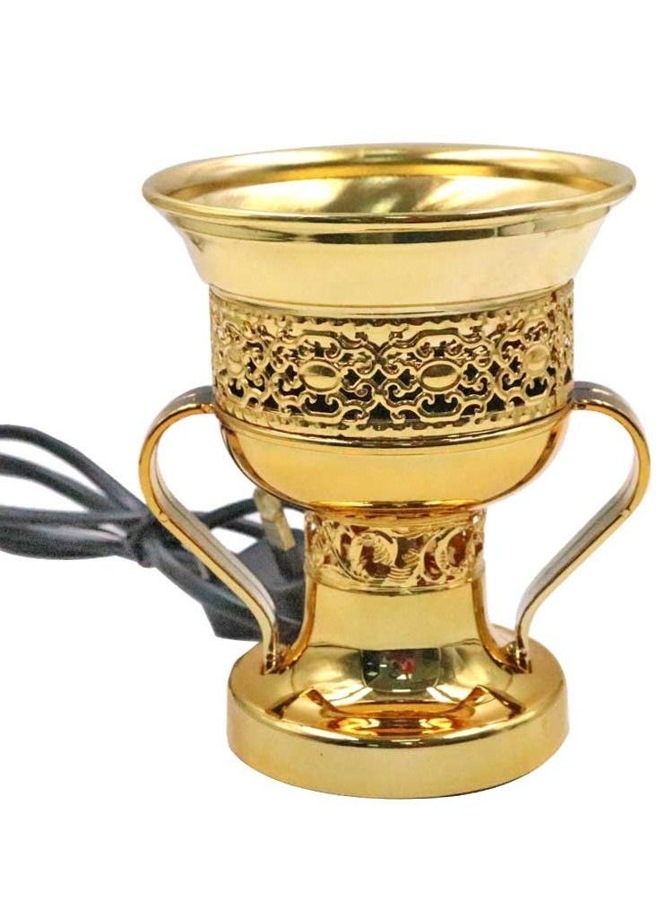 Bakhoor BoSidin Oud Bakhoor Arabic Incense Burner Electric Holder Gold- DE6321-G  - Image 1