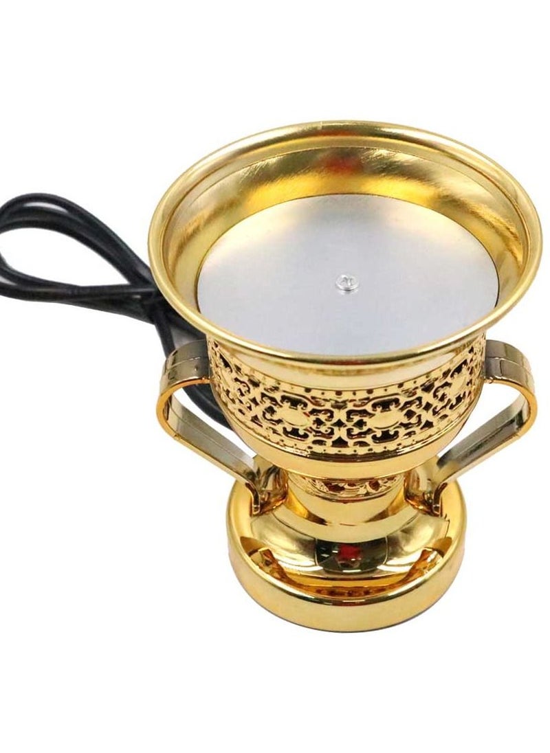 Bakhoor BoSidin Oud Bakhoor Arabic Incense Burner Electric Holder Gold- DE6321-G  - Image 2