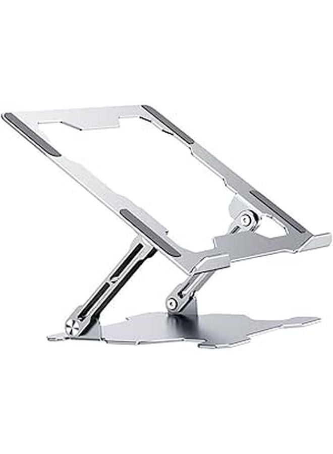 Adjustable Aluminum Alloy Laptop Stand Desktop Riser with Cooling Support - Image 1