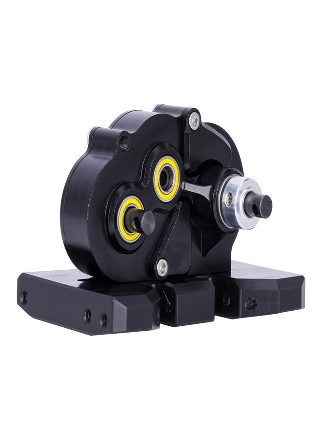 VNUHV Aluminum Lightweight Gearbox OD-3 Overdrive Transmission for 1/10 RC Crawler Car Axial SCX10 II VS4-10 LCG Chassis Straight Axle (Black) - Image 1