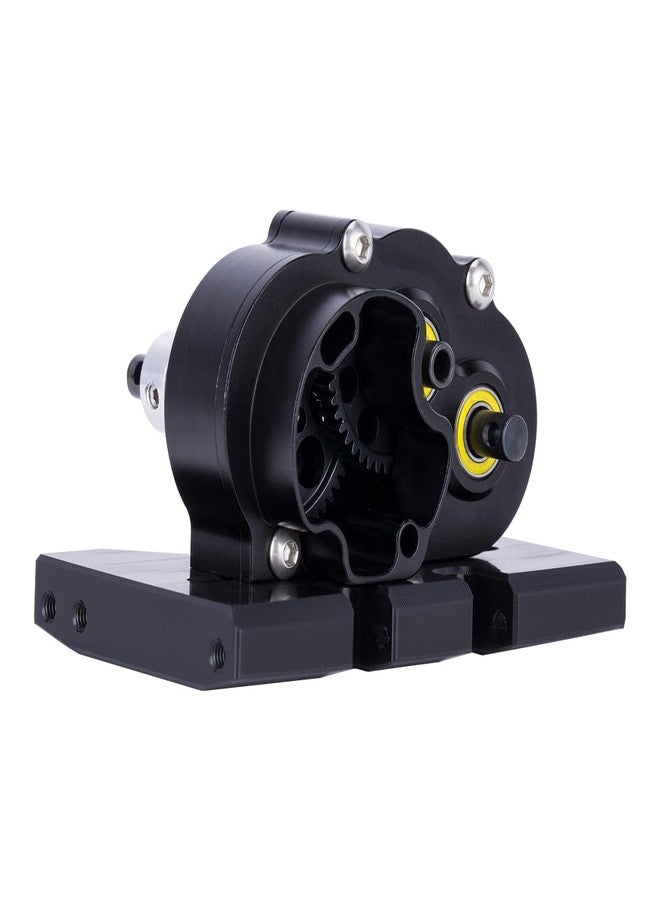 VNUHV Aluminum Lightweight Gearbox OD-3 Overdrive Transmission for 1/10 RC Crawler Car Axial SCX10 II VS4-10 LCG Chassis Straight Axle (Black) - Image 5
