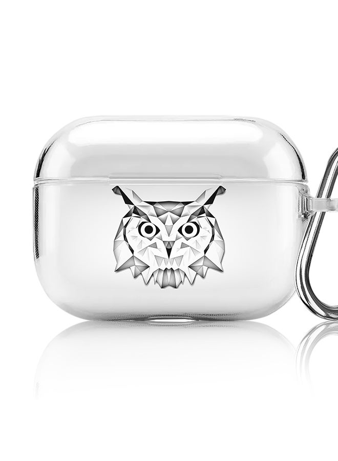 Stylizedd Classic Clear printed Case for Apple AirPods Pro 2nd Generation Thin Transparent Cover [Designed for Apple AirPods Pro 2nd Generation] - Poly Owl - Image 1