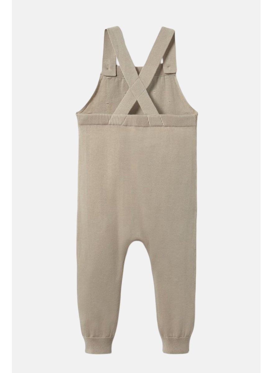 Tchibo Toddlers Boy Sleeveless knitted Dungarees, Beige  - Image 2