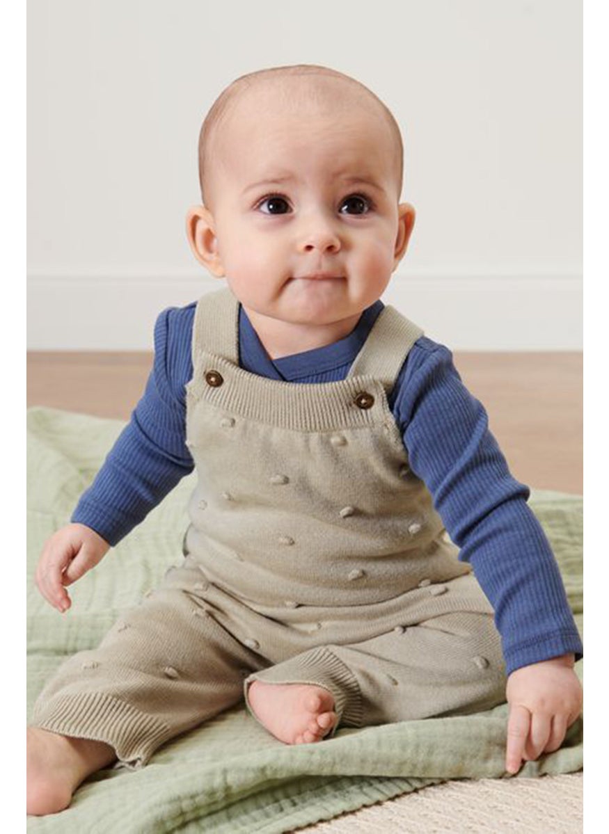 Tchibo Toddlers Boy Sleeveless knitted Dungarees, Beige  - Image 1