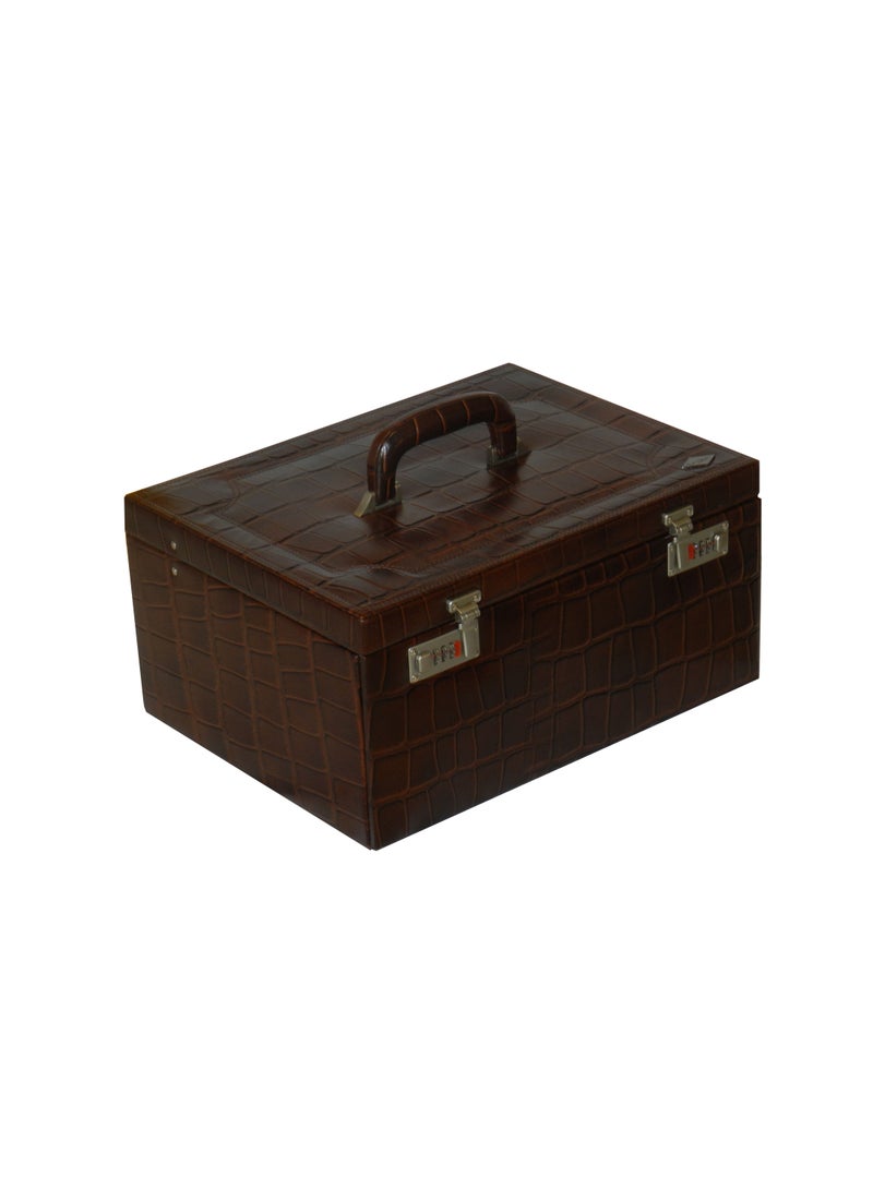 LAVERI LEATHER Laveri Jewellery Box Ring Necklace Earring Bracelet Storage Box Leather Multifunction Jewelry Organizer Box  - Image 4