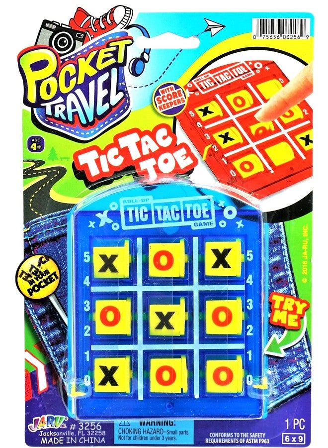Ja-Ru JA-RU Portable Tic Tac Toe (1 Pack) Classic Mini Board Games for Kids. Pocket Travel Size. Party Favor Birthday Stocking Stuffer. 3256-1 - Image 1
