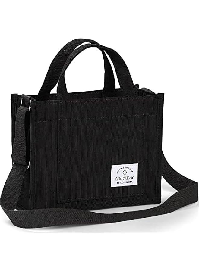 Arabest Tote Bag for Women, Corduroy Crossbody Bags Shoulder Handbag Small Satchel Hobo Bag Purse  - Image 1