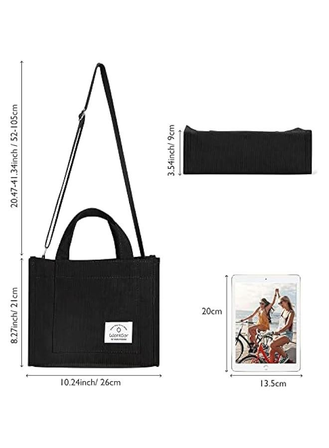 Arabest Tote Bag for Women, Corduroy Crossbody Bags Shoulder Handbag Small Satchel Hobo Bag Purse  - Image 4