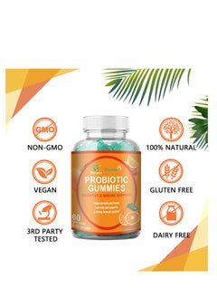 Daynee Probiotic Gummies,Digestion & Metabolism, Probiotics, Prebiotics, Botanicals & Vitamins ,Health Support Dietary Supplement 60 Gummies  - Image 2
