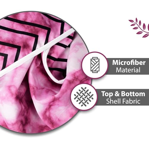 Divine Casa 120 GSM Microfiber Single Dohar | Soft & Lightweight Throw Blanket | Cozy & Breathable | All-Season Comfort | 210 x 140 CM | Marble Pattern | Pink Marble - Image 4
