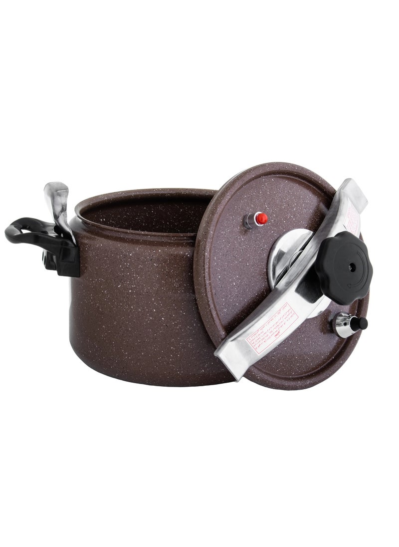 BASURRAH Granite pressure cooker 7 liters brown  - Image 2
