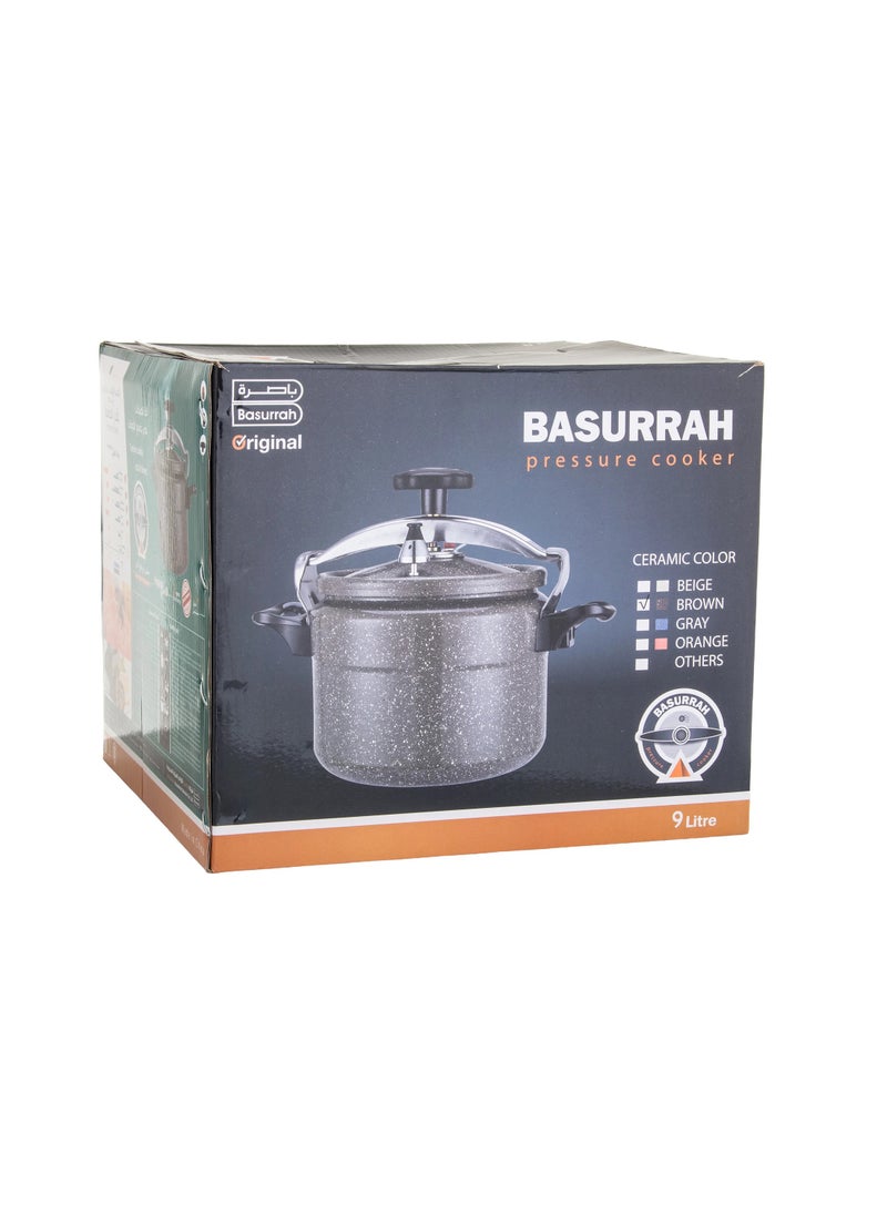 BASURRAH Granite pressure cooker 7 liters brown  - Image 4