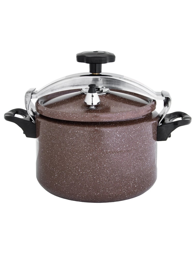 BASURRAH Granite pressure cooker 7 liters brown  - Image 1