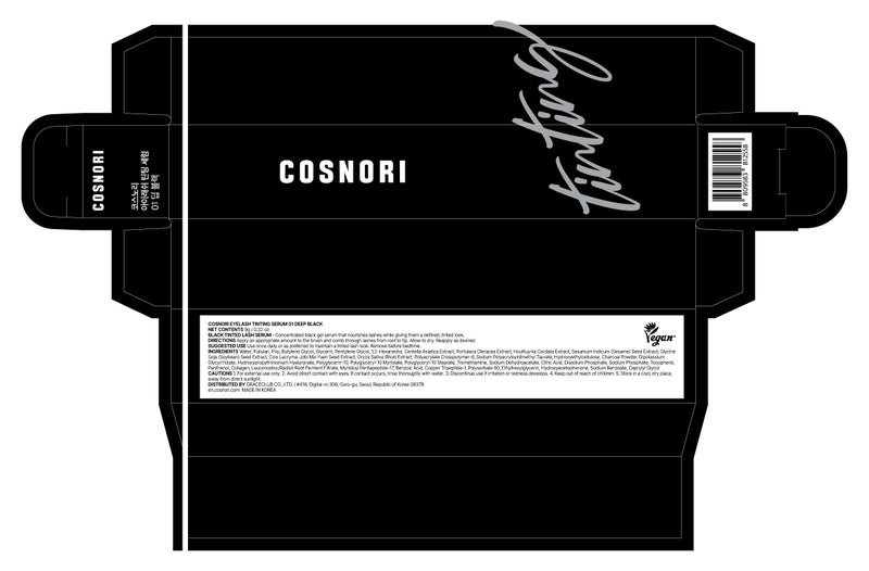 COSNORI Eyelash Tinting Serum 01 Deep Black - Korean Eyelash Boost Tinted Serum â€“ Eyebrow Growth Enhancer for Longer and Thicker â€“ Lash Perm Essential - Vegan, Irritation Free 0.3 fl.oz / 9g (Black) - Image 2