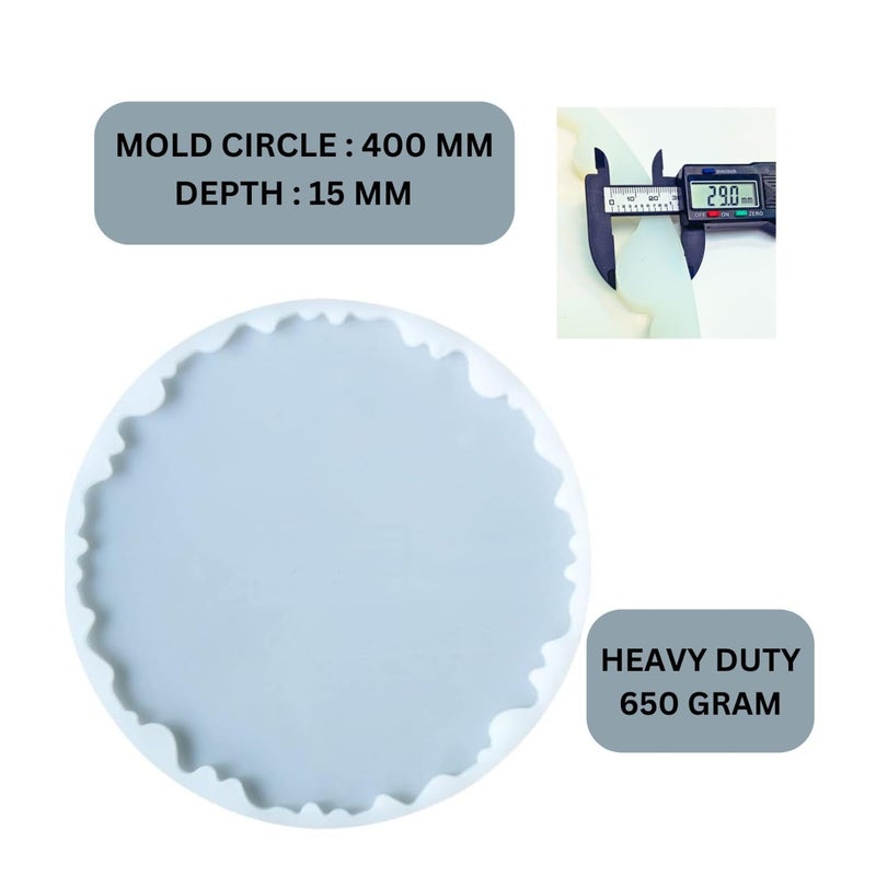 Snoogg The Snoogg 16-inch Agate Irregular Resin Silicone Mold Irregular geode is with 1 Pack of Dry Flower Box Ideal for Crafting Frame Trays Home Decoration DIY and Clock Designs. - Image 5