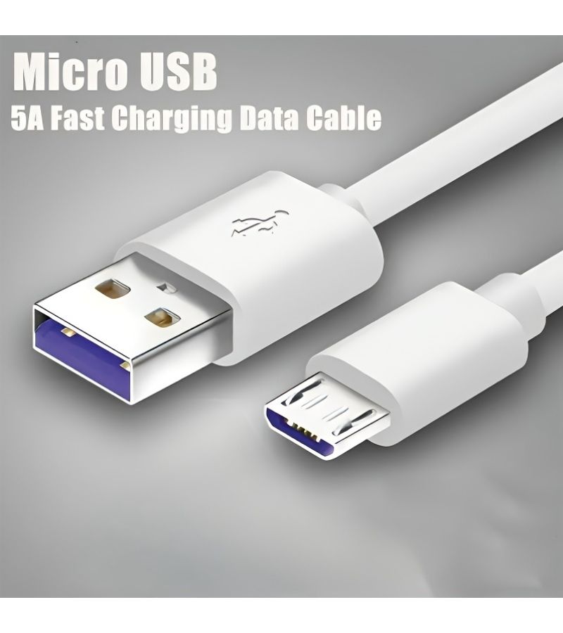 White 39.37in High Speed Micro USB Charging Cable For Android And Devices - Image 5