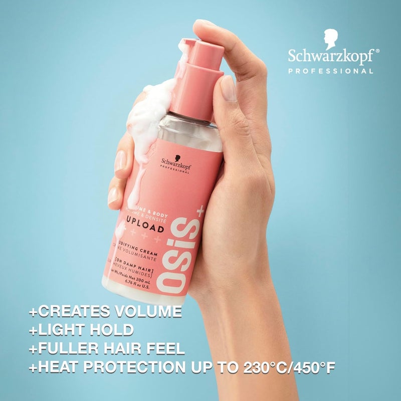 OSiS+ Upload Volume & Body Cream for Hair, 6.75 oz â€“ Light Hold Volumizing Hair Treatment â€“ Creates Volume & Fuller Hair - Vegan Formula with Heat Protection - Image 2