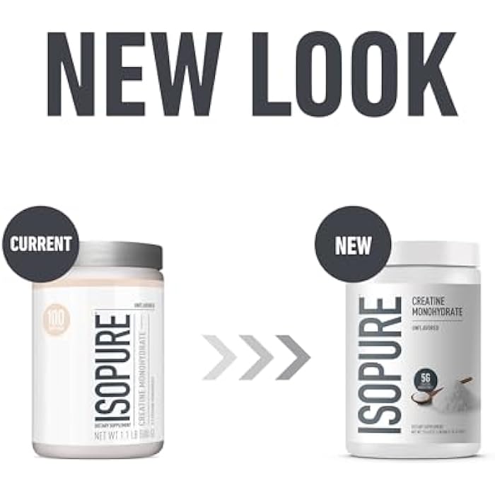 Isopure 100% Pure Creatine Monohydrate Powder, Sugar Free, Unflavored, 5g Creatine Monohydrate Per Serving, 1.1 Lbs, 100 Servings (Packaging May Vary) - Image 2
