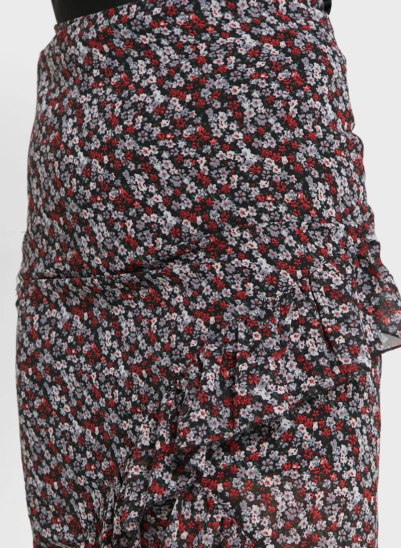 Ginger Ditsy Floral Wrap Skirt