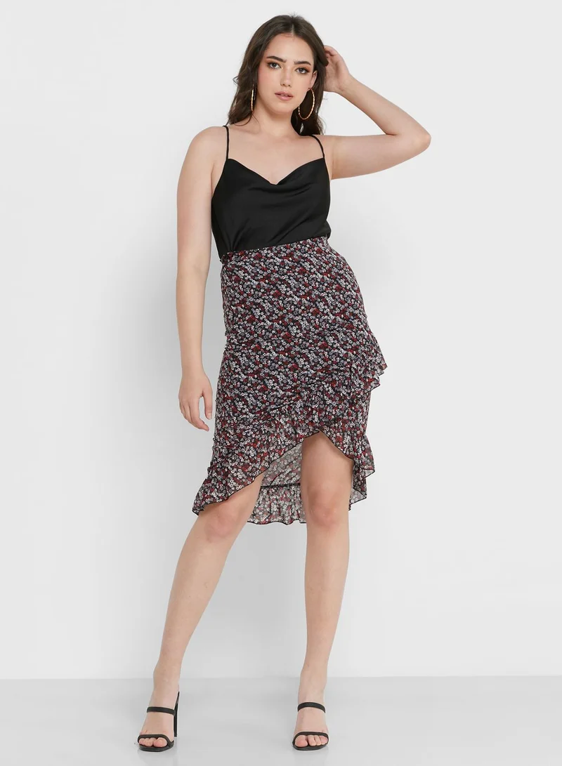 Ginger Ditsy Floral Wrap Skirt
