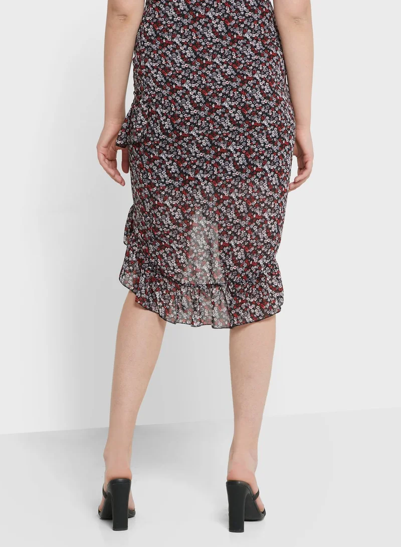Ginger Ditsy Floral Wrap Skirt