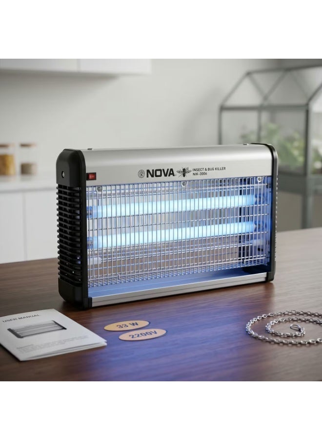 NOVA NIK-3006 Electric Insect & Bug Killer 33W Powerful UV Mosquito Zapper Indoor Use 2200V High Voltage Grid Safe Hygienic Pest Control for Home Office Restaurant - Image 1