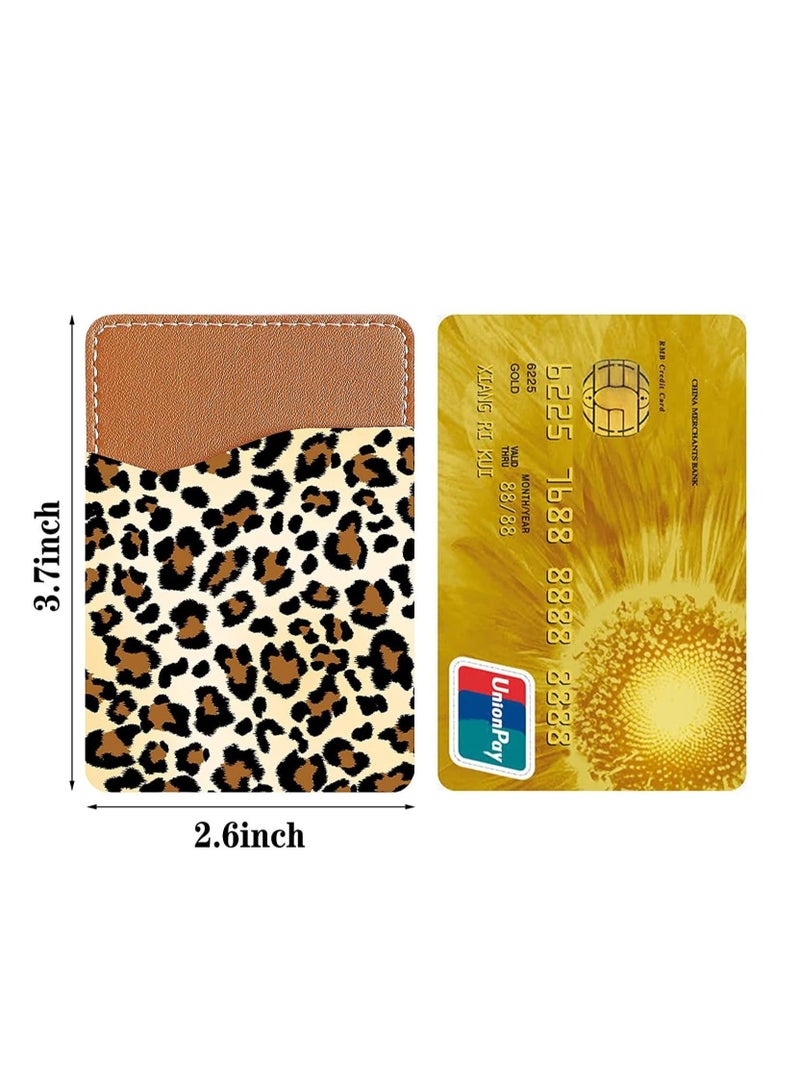 Captaintech Sublimation Blank Phone Wallet, PU Leather Card Holder, Mobile Phone Card Pocket, Credit Card ID Case Pouch Sticking, Wallet Pocket for Phone with Adhesive Stickers for HTV DIY (10 Pieces) - Image 5