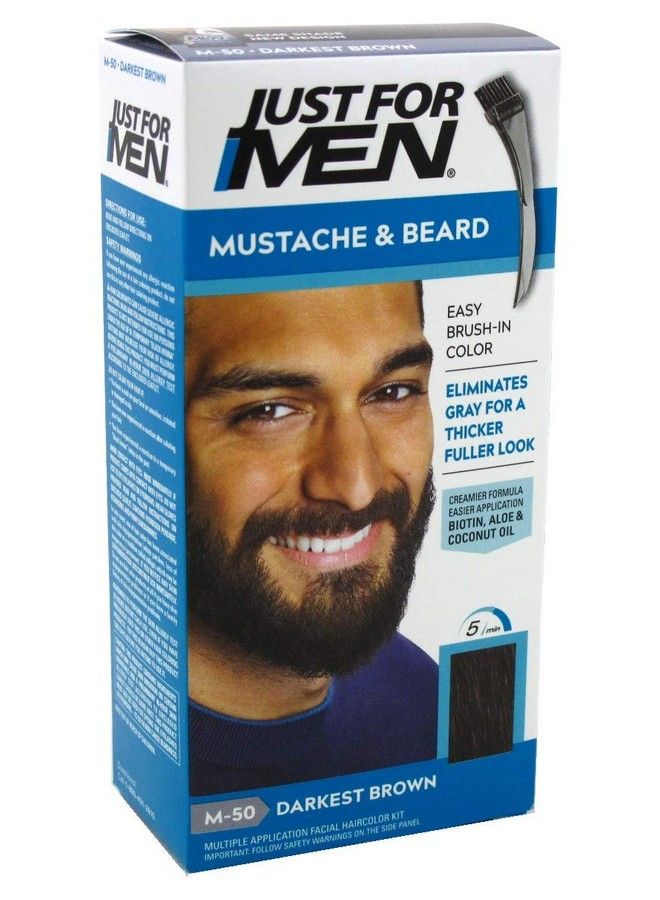 Just For Men Mustache & Beard #M50 Darkest Brown Color Gel (Case Of 6) - Image 2
