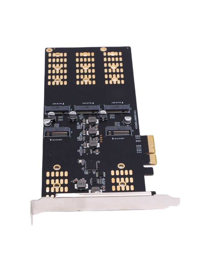 M.2 PCIe to M.2 Serial ATA SSD Adapter 5 Slot M.2 PCIe Expansion Card for 2280 2260 2242 2230 SSD - Image 2