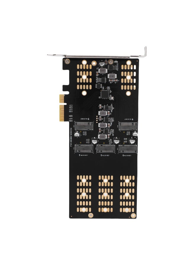 M.2 PCIe to M.2 Serial ATA SSD Adapter 5 Slot M.2 PCIe Expansion Card for 2280 2260 2242 2230 SSD - Image 3
