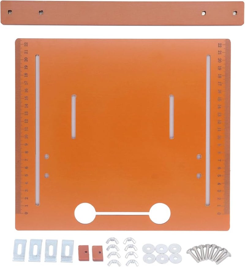 لوحة قاعدة آلة قطع البولي بروبيلين العالمية مقاس 25 × 28 سم مع هامش 2 سم ودليل مسطرة واضح لأعمال النجارة - Image 2
