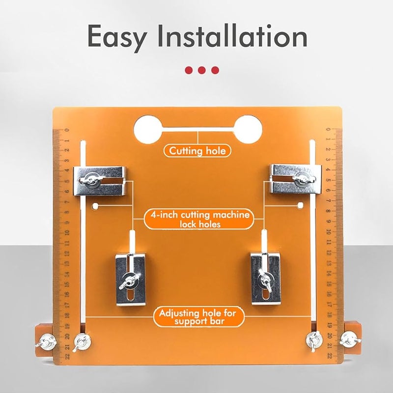 لوحة قاعدة آلة قطع البولي بروبيلين العالمية مقاس 25 × 28 سم مع هامش 2 سم ودليل مسطرة واضح لأعمال النجارة - Image 5