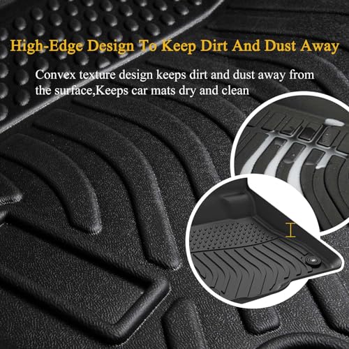 Jenofa-Floor Mats for Nissan Kicks 2018-2024 S/SV/SR Car Mats Fit 2025 Kicks Play Cargo Mat All Weather Mat for Waterproof Rubber Floor Liner Accessories Full Set - Image 4