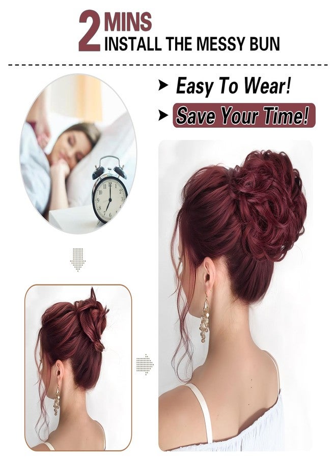 أتش أم دي مجموعة إكسسوارات شعر HMD مكونة من 5 قطع، تتضمن وصلات شعر على شكل كعكة شعر فوضوية، وربطات شعر طويلة مع شريط مطاطي، وإكسسوارات شعر للنساء. - Image 3