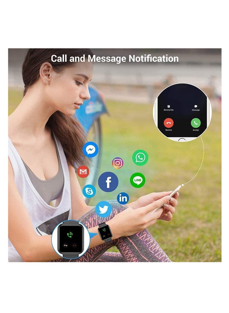 Excefore Smart Watch, Sport Waterproof Smartwatch, Fitness Tracker with Heart Rate Blood Pressure, Sleep Monitor, Sleep Monitor,Message Call Reminder Smart Watch, Compatible for iOS/Android - Image 3