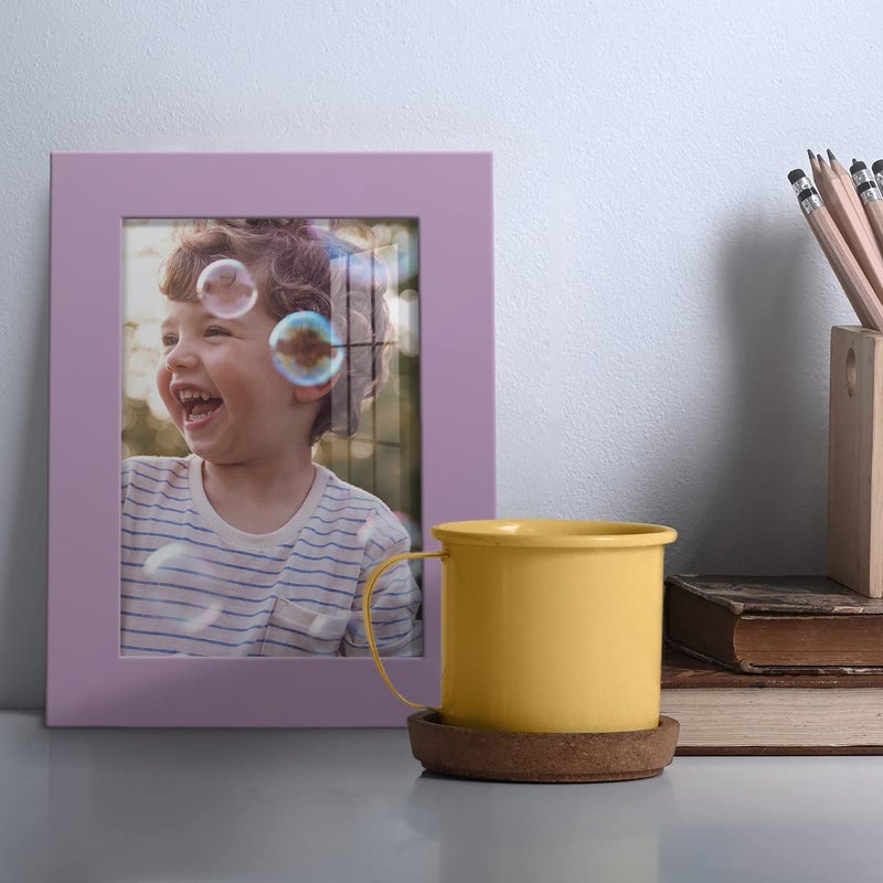 Renditions Gallery 3.5x5 inch Picture Frame High-end Modern Style  Made of Solid Wood and High Definition Glass Ready for Wall and Tabletop Photo Display  Violet Frame - Image 4