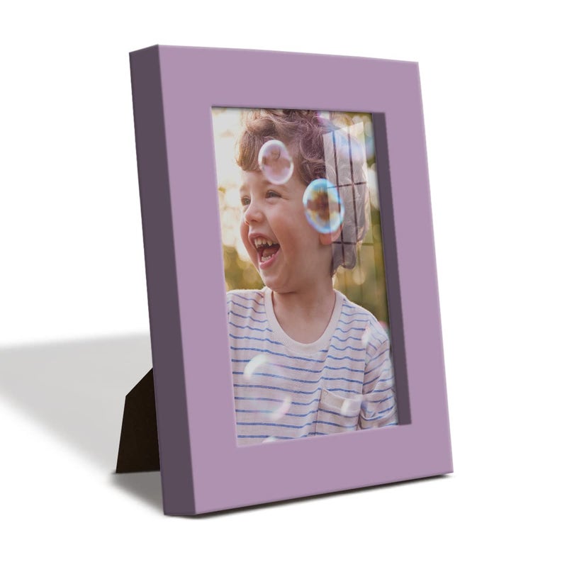 Renditions Gallery 3.5x5 inch Picture Frame High-end Modern Style  Made of Solid Wood and High Definition Glass Ready for Wall and Tabletop Photo Display  Violet Frame - Image 2