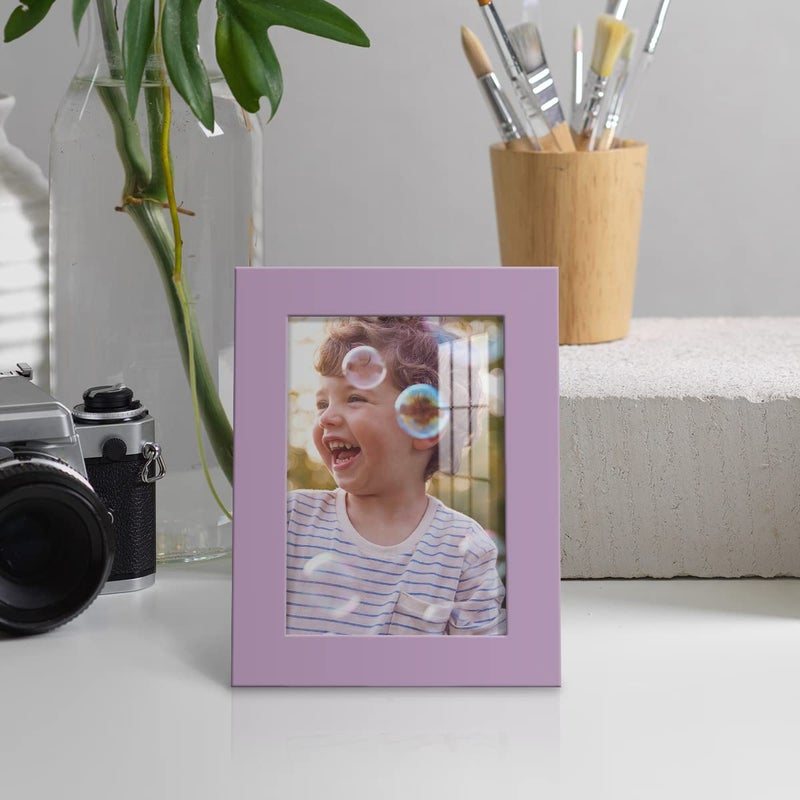 Renditions Gallery 3.5x5 inch Picture Frame High-end Modern Style  Made of Solid Wood and High Definition Glass Ready for Wall and Tabletop Photo Display  Violet Frame - Image 3