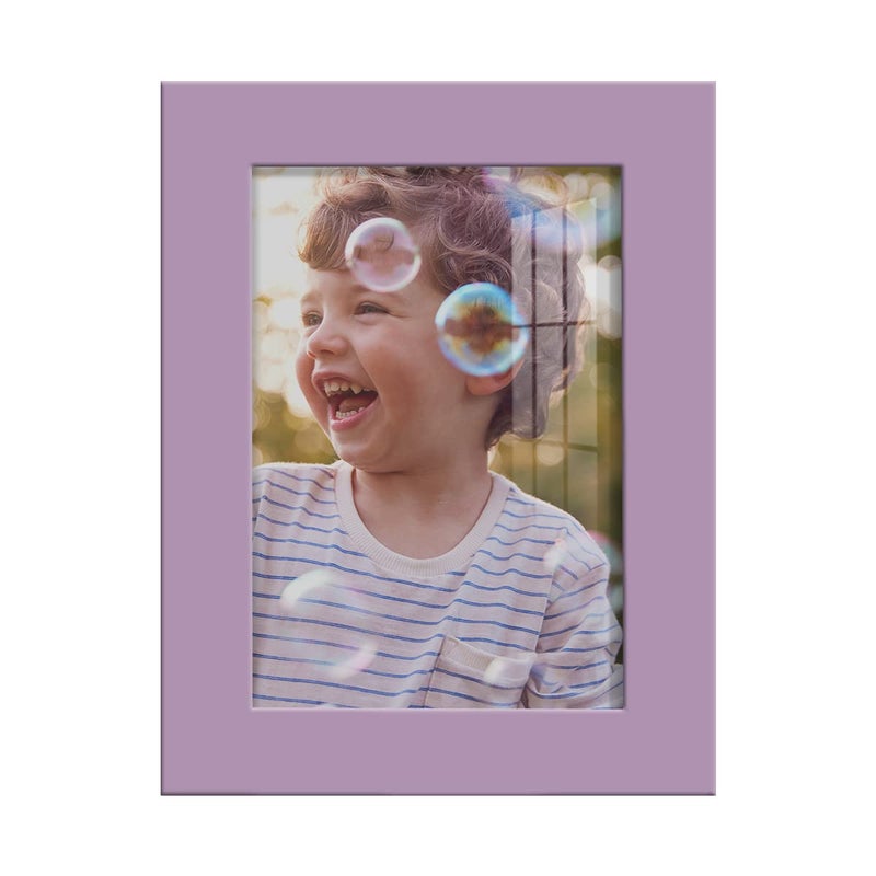 Renditions Gallery 3.5x5 inch Picture Frame High-end Modern Style  Made of Solid Wood and High Definition Glass Ready for Wall and Tabletop Photo Display  Violet Frame - Image 1