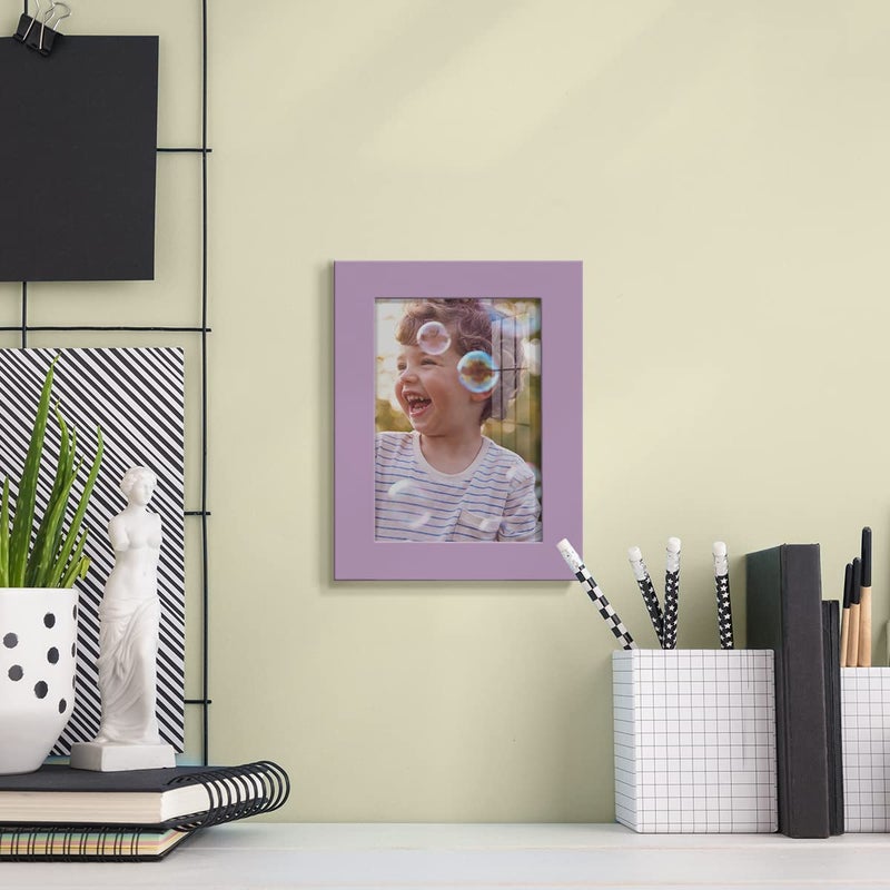 Renditions Gallery 3.5x5 inch Picture Frame High-end Modern Style  Made of Solid Wood and High Definition Glass Ready for Wall and Tabletop Photo Display  Violet Frame - Image 5